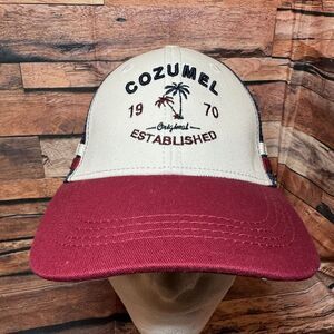 Cozumel 1970 Original Hat Snapback Mexico Souvenir Cap with Palm Tree Logo